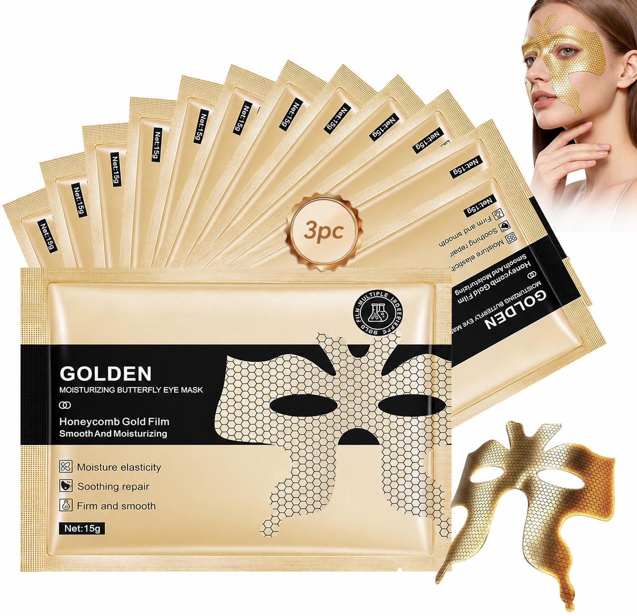Maschera Collagene Viso 24k (3pc)
