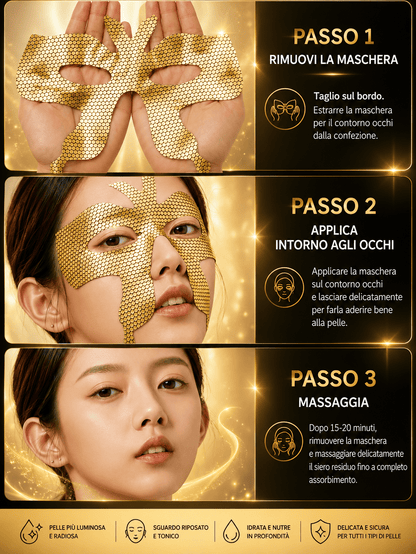 Maschera Collagene Viso 24k (3pc) - Fiocchetto