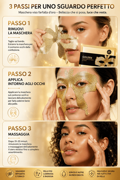 Maschera Collagene Viso 24k (3pc) - Fiocchetto